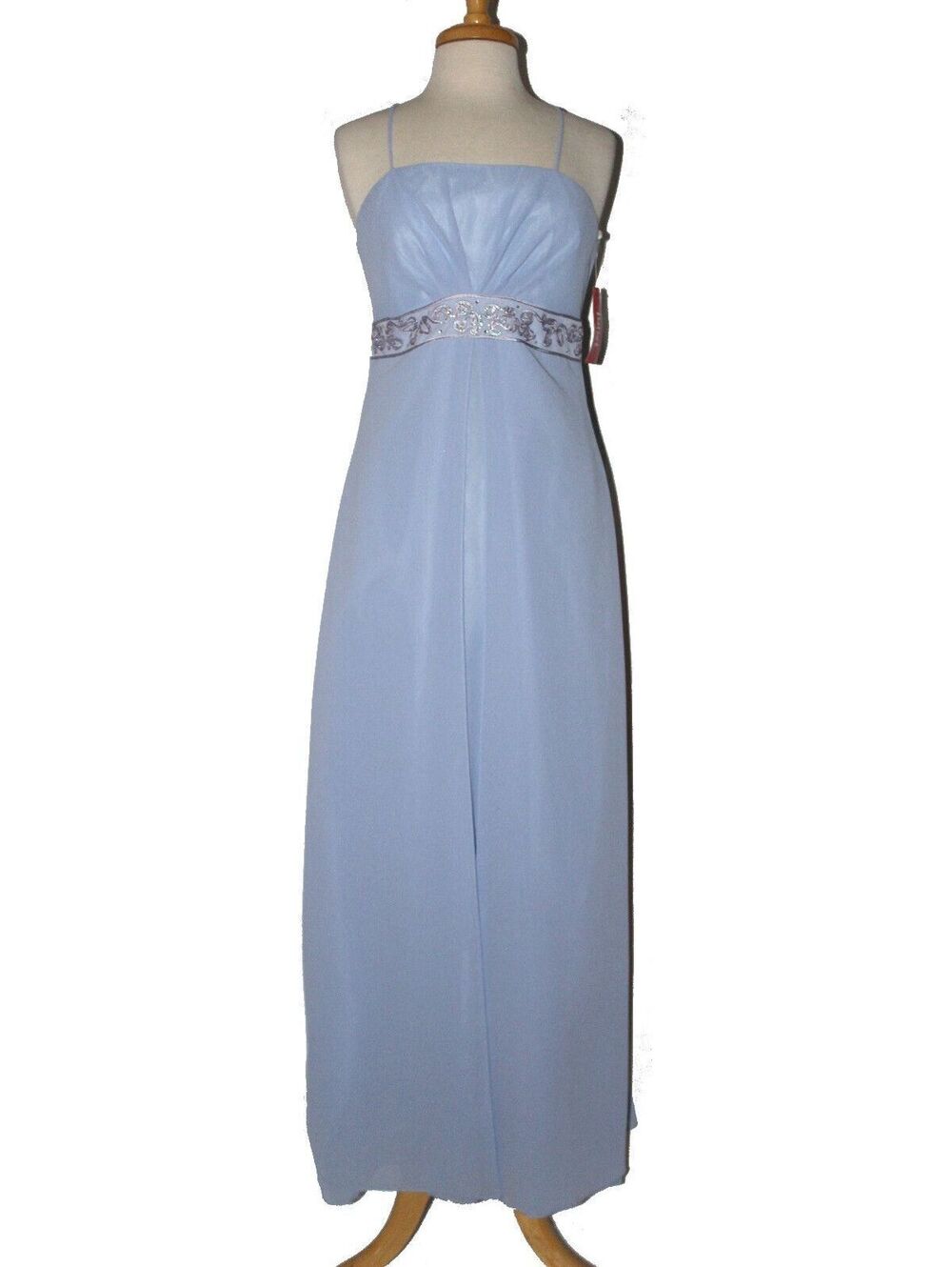 NWT Juliet #1954 Pebble Georgette Bridesmaid Dress- Size L-PERIWINKLE BLUE